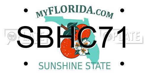 SBHC71 Florida License Plate