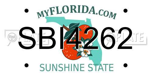SBI4262 Florida License Plate