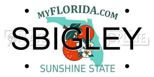 SBIGLEY Florida License Plate