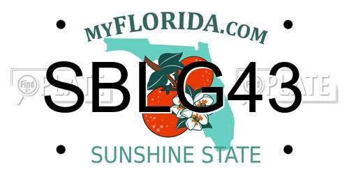 SBLG43 Florida License Plate