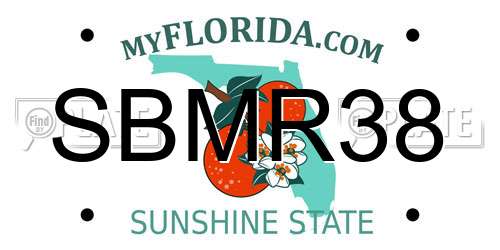 SBMR38 Florida License Plate