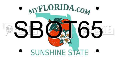 SBOT65 Florida License Plate