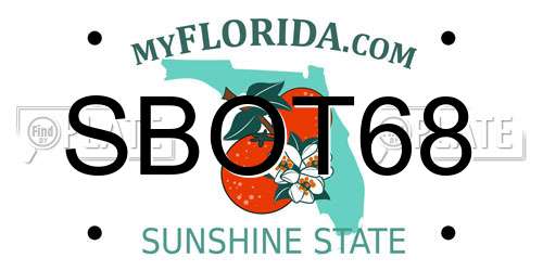 SBOT68 Florida License Plate