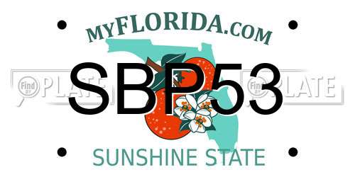 SBP53 Florida License Plate
