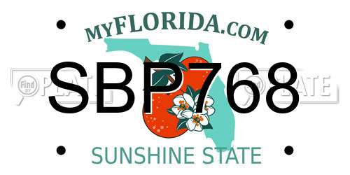 SBP768 Florida License Plate