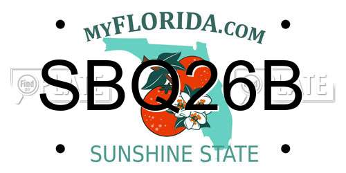 SBQ26B Florida License Plate