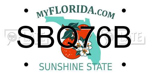 SBQ76B Florida License Plate