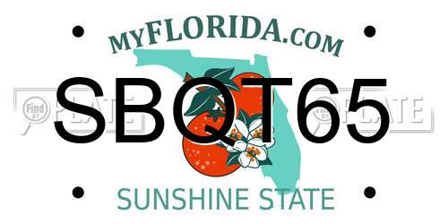 SBQT65 Florida License Plate