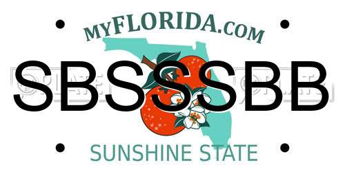 SBSSSBB Florida License Plate