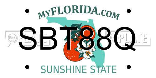 SBT88Q Florida License Plate