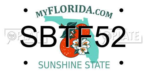 SBTF52 Florida License Plate