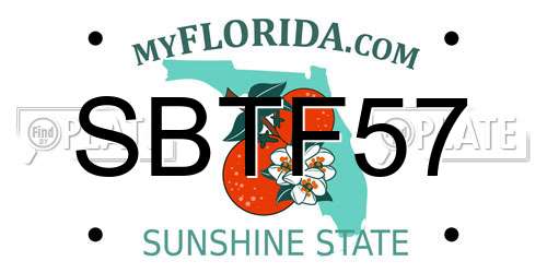 SBTF57 Florida License Plate