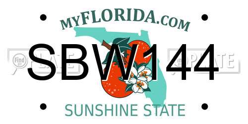 SBW144 Florida License Plate