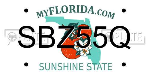 SBZ55Q Florida License Plate
