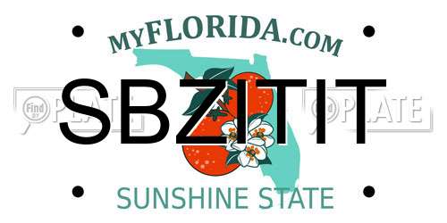 SBZITIT Florida License Plate