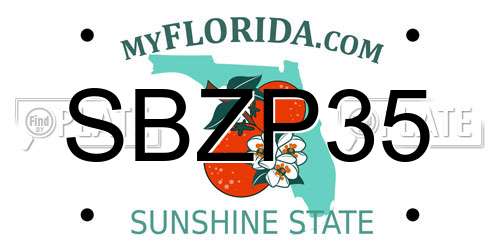 SBZP35 Florida License Plate