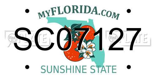 SC07127 Florida License Plate