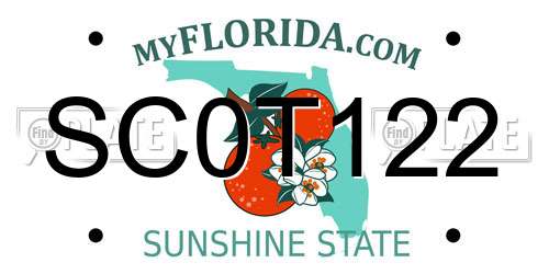 SC0T122 Florida License Plate