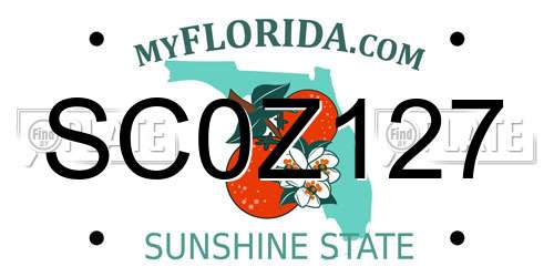 SC0Z127 Florida License Plate