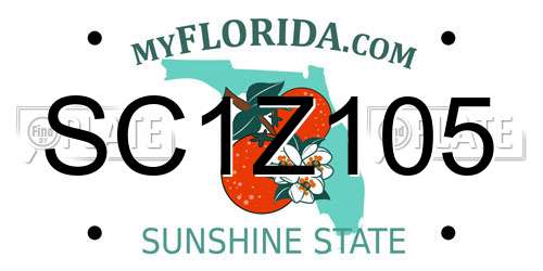 SC1Z105 Florida License Plate