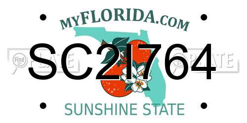 SC2I764 Florida License Plate