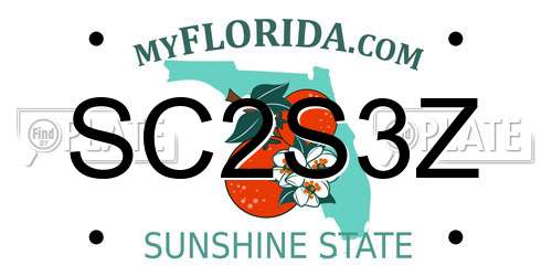 SC2S3Z Florida License Plate