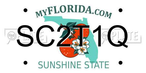 SC2T1Q Florida License Plate