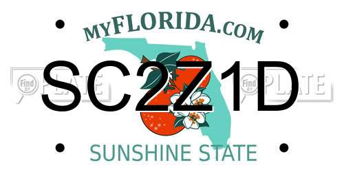 SC2Z1D Florida License Plate