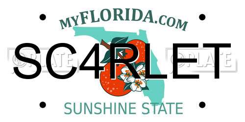 SC4RLET Florida License Plate