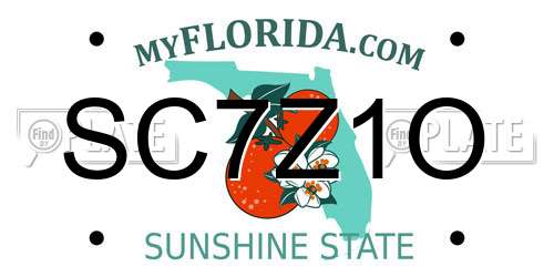 SC7Z1O Florida License Plate