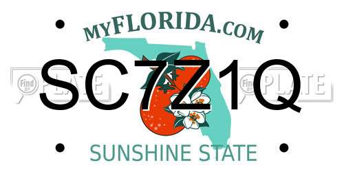 SC7Z1Q Florida License Plate