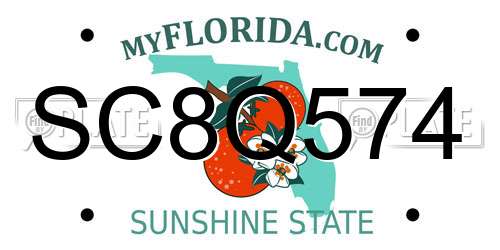 SC8Q574 Florida License Plate