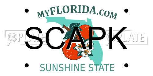 SCAPK Florida License Plate