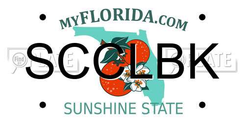 SCCLBK Florida License Plate