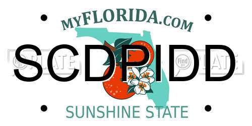 SCDPIDD Florida License Plate