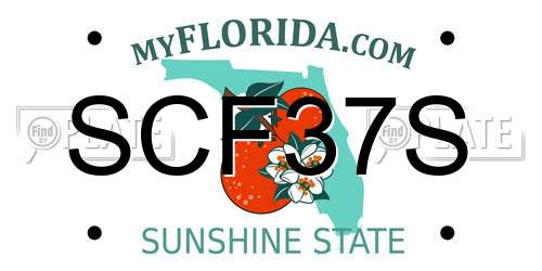SCF37S Florida License Plate