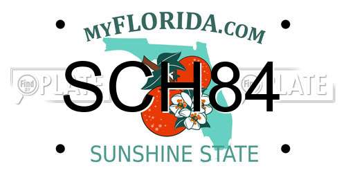 SCH84 Florida License Plate