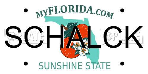 SCHALCK Florida License Plate