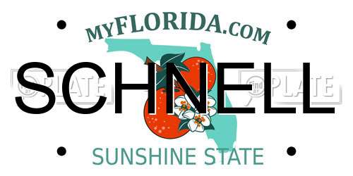 SCHNELL Florida License Plate