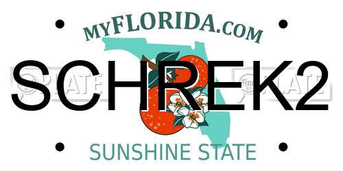 SCHREK2 Florida License Plate