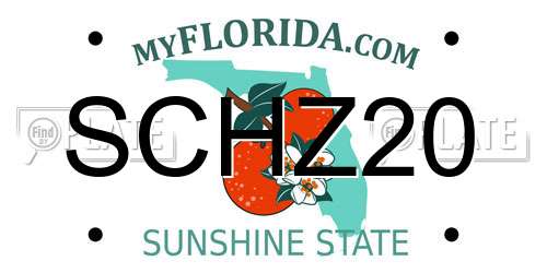 SCHZ20 Florida License Plate