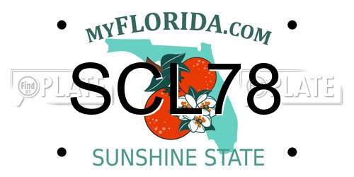 SCL78 Florida License Plate