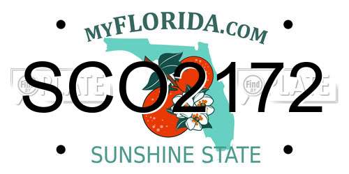 SCO2172 Florida License Plate