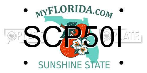 SCP50I Florida License Plate
