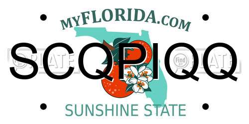 SCQPIQQ Florida License Plate