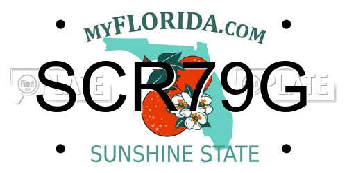 SCR79G Florida License Plate