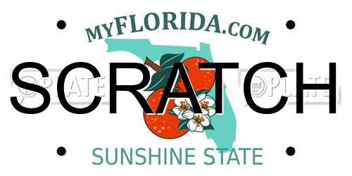 SCRATCH Florida License Plate