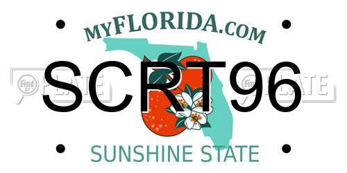 SCRT96 Florida License Plate