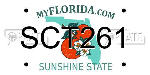 SCT261 Florida License Plate