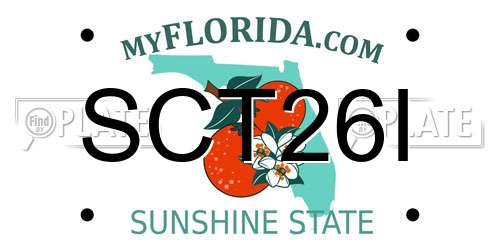 SCT26I Florida License Plate